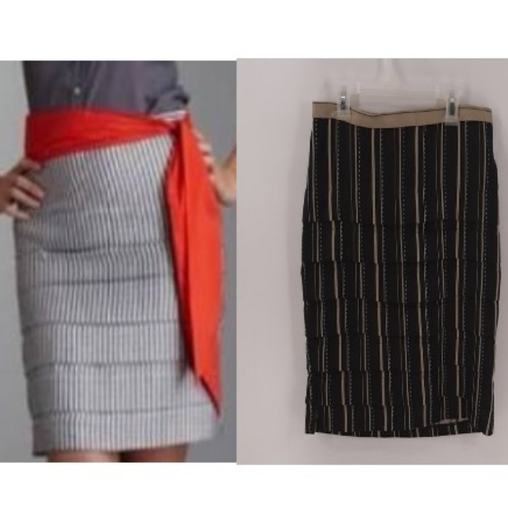 Eva Franco Tiered Striped Cake Skirt 4